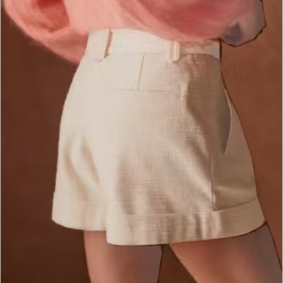 Sezane Elegant Cream High-Waisted short - Picture 7 of 9